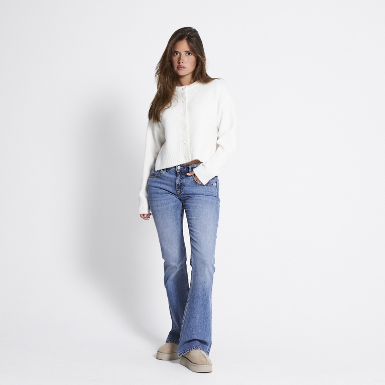 Short knit cardigan "Gemma" Ivory